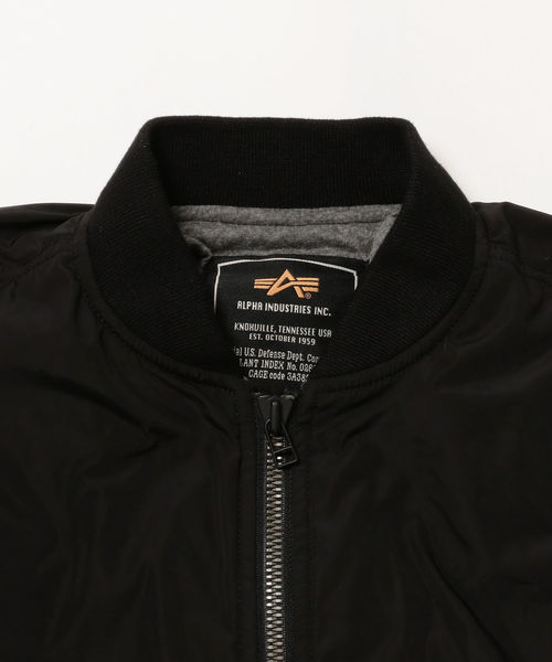 Alpha Industries(アルファインダストリーズ)の「ALPHA:エクスクルーシブ BONDING MA-1■(MA-1・メンズ・オリーブ/ブラック・LARGE/MEDIUM/SMALL)」の10枚目の写真