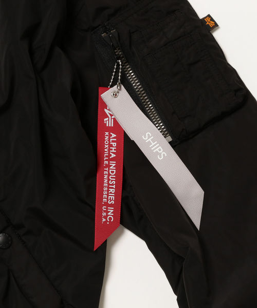 Alpha Industries(アルファインダストリーズ)の「ALPHA:エクスクルーシブ BONDING MA-1■(MA-1・メンズ・オリーブ/ブラック・LARGE/MEDIUM/SMALL)」の8枚目の写真