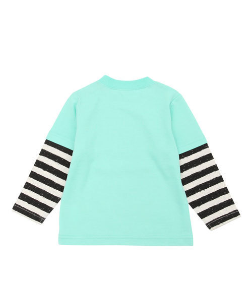 X-girl Stages(エックスガールステージス)の「L/S TEE “NEON JUICE” (4T~7T)(Tシャツ/カットソー・キッズ・ブラック/ピンク/ライトグリーン・4T/5T/6T/7T)」の4枚目の写真