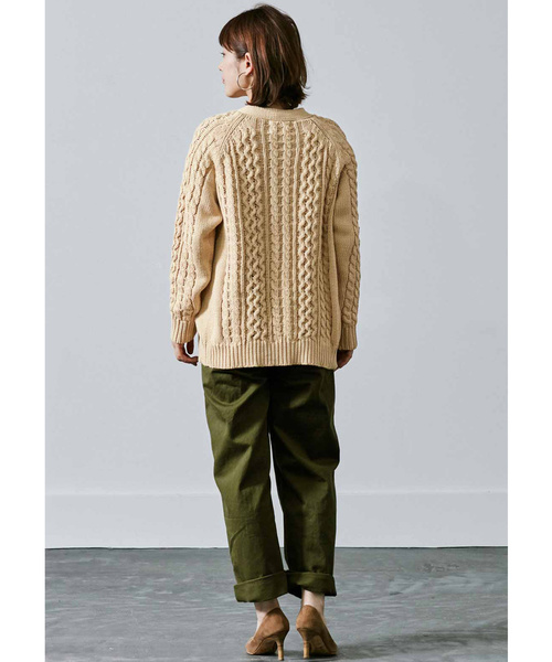 MEDE19F(メデジュウキュウ)の「MEDE19F コットンニットカーディガン(カーディガン/ボレロ・レディース・ネイビー/ベージュ・LARGE/X-LARGE/MEDIUM)」の5枚目の写真