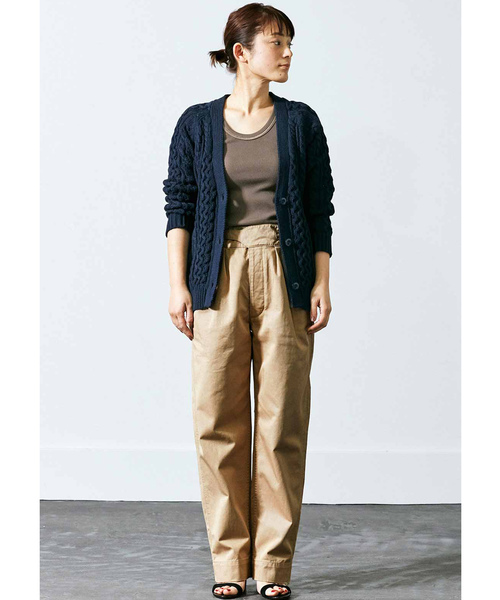 MEDE19F(メデジュウキュウ)の「MEDE19F コットンニットカーディガン(カーディガン/ボレロ・レディース・ネイビー/ベージュ・LARGE/X-LARGE/MEDIUM)」の10枚目の写真
