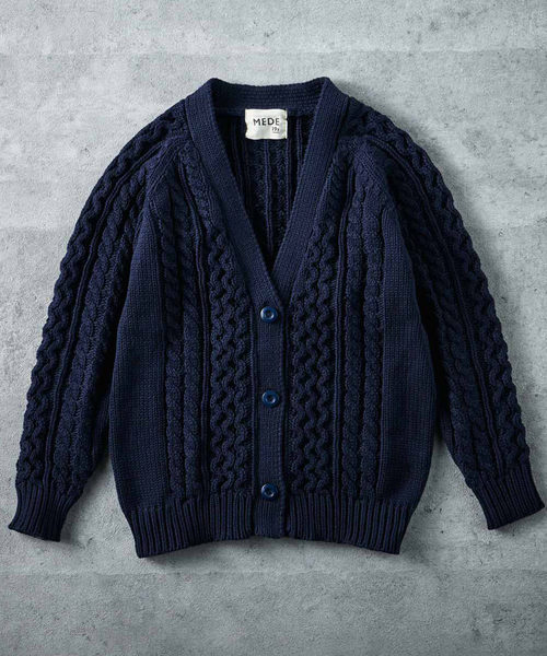 MEDE19F(メデジュウキュウ)の「MEDE19F コットンニットカーディガン(カーディガン/ボレロ・レディース・ネイビー/ベージュ・LARGE/X-LARGE/MEDIUM)」の14枚目の写真