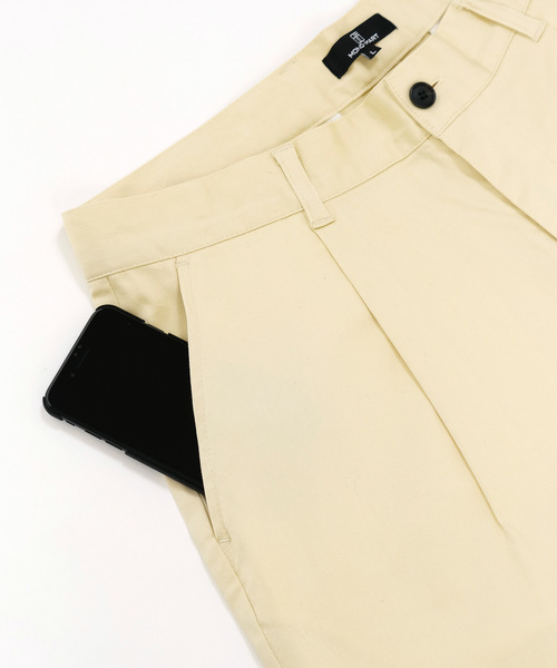 MONO-MART（モノマート）の「ハイパワーサテンストレッチ テーパードトラウザーズ(MONO-MART)（スラックス・メンズ・ブラック/ベージュ/ネイビー/グレー/ライトベージュ・M/L）」の9枚目の写真