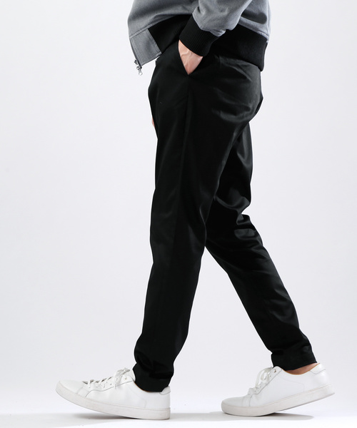 MONO-MART（モノマート）の「ハイパワーサテンストレッチ テーパードトラウザーズ(MONO-MART)（スラックス・メンズ・ブラック/ベージュ/ネイビー/グレー/ライトベージュ・M/L）」の13枚目の写真