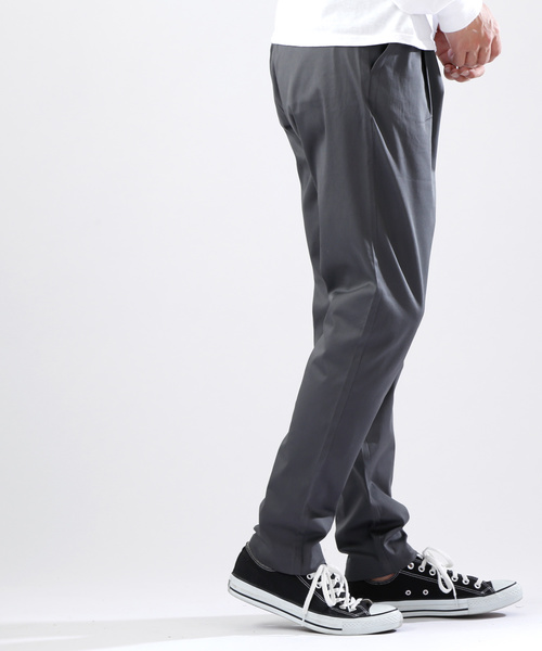 MONO-MART（モノマート）の「ハイパワーサテンストレッチ テーパードトラウザーズ(MONO-MART)（スラックス・メンズ・ブラック/ベージュ/ネイビー/グレー/ライトベージュ・M/L）」の14枚目の写真