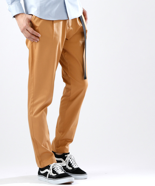 MONO-MART（モノマート）の「ハイパワーサテンストレッチ テーパードトラウザーズ(MONO-MART)（スラックス・メンズ・ブラック/ベージュ/ネイビー/グレー/ライトベージュ・M/L）」の16枚目の写真