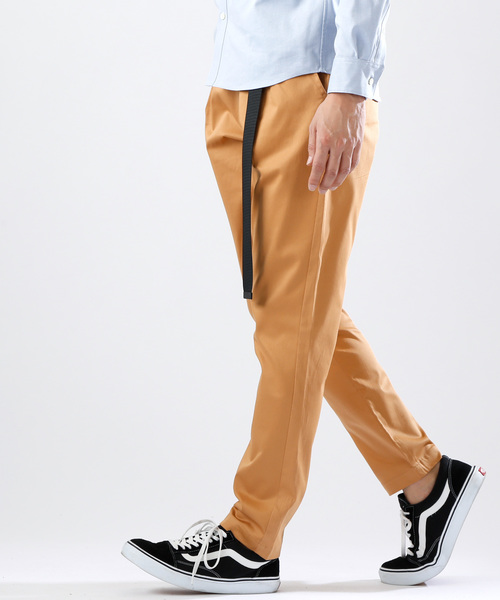 MONO-MART（モノマート）の「ハイパワーサテンストレッチ テーパードトラウザーズ(MONO-MART)（スラックス・メンズ・ブラック/ベージュ/ネイビー/グレー/ライトベージュ・M/L）」の17枚目の写真
