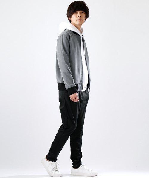 MONO-MART（モノマート）の「ハイパワーサテンストレッチ テーパードトラウザーズ(MONO-MART)（スラックス・メンズ・ブラック/ベージュ/ネイビー/グレー/ライトベージュ・M/L）」の20枚目の写真