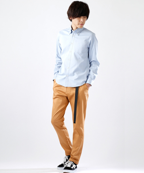 MONO-MART（モノマート）の「ハイパワーサテンストレッチ テーパードトラウザーズ(MONO-MART)（スラックス・メンズ・ブラック/ベージュ/ネイビー/グレー/ライトベージュ・M/L）」の22枚目の写真