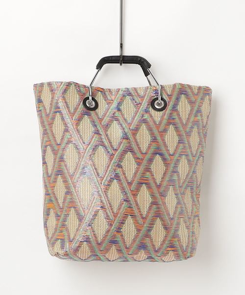 CONTROL FREAK / CTFK(コントロールフリーク)の「【Control freak】コントロールフリーク 幾何学ハンドルトートバッグ (トートバッグ・レディース・イエロー/グリーン・ONESIZE)」の3枚目の写真