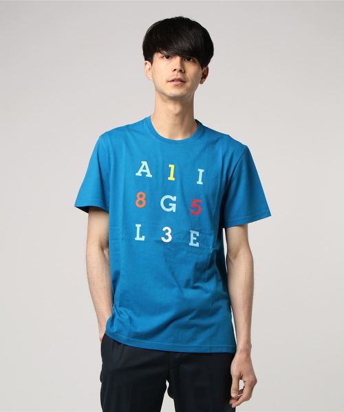 AIGLE（エーグル）の「サマーティ（Tシャツ/カットソー・メンズ・ブルー/マジェンタ/イエロー/オレンジ・MEDIUM/X-LARGE/SMALL/LARGE）」の9枚目の写真