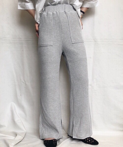 PAGEBOY（ページボーイ）の「ワッフルパンツ（その他パンツ・レディース・ホワイト/グレー・FREE）」の2枚目の写真