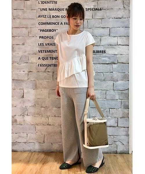 PAGEBOY（ページボーイ）の「ワッフルパンツ（その他パンツ・レディース・ホワイト/グレー・FREE）」の10枚目の写真