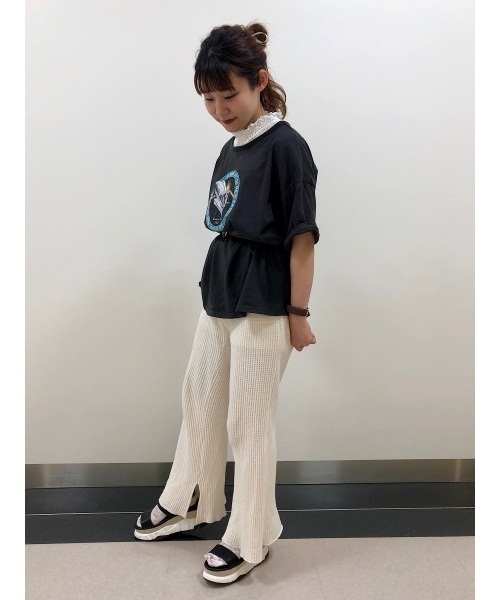 PAGEBOY（ページボーイ）の「ワッフルパンツ（その他パンツ・レディース・ホワイト/グレー・FREE）」の9枚目の写真