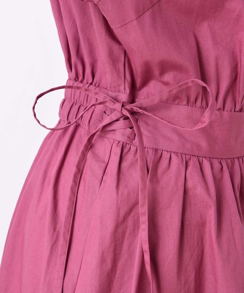 one after another NICE CLAUP（ワンアフターアナザーナイスクラップ）の「フリルスタンドカラー前あきワンピース（ワンピース・レディース・ライトブルー/ブラック/ベージュ/チェリーピンク・FREE）」の21枚目の写真