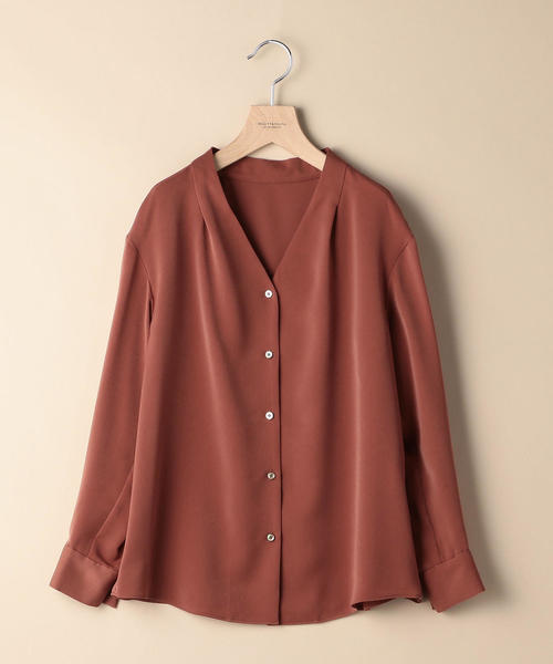 BEAUTY&YOUTH UNITED ARROWS（ビューティーアンドユースユナイテッドアローズ）の「BY パウダータッチサテンスキッパーボタンシャツ о（シャツ/ブラウス・レディース・ブラウン/ベージュ/オフホワイト/オレンジ系その他/その他1・FREE）」の14枚目の写真