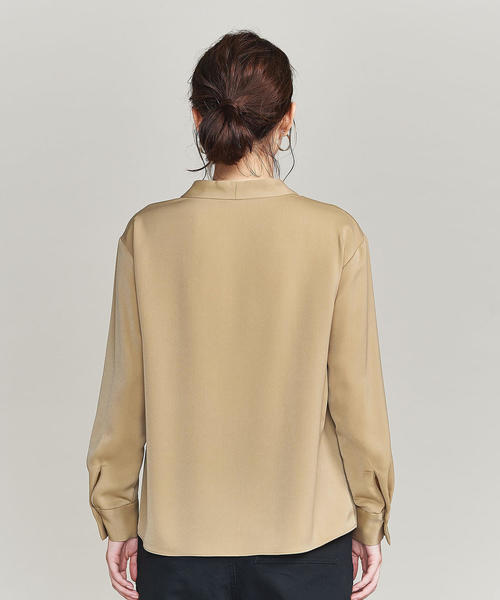 BEAUTY&YOUTH UNITED ARROWS（ビューティーアンドユースユナイテッドアローズ）の「BY パウダータッチサテンスキッパーボタンシャツ о（シャツ/ブラウス・レディース・ブラウン/ベージュ/オフホワイト/オレンジ系その他/その他1・FREE）」の13枚目の写真