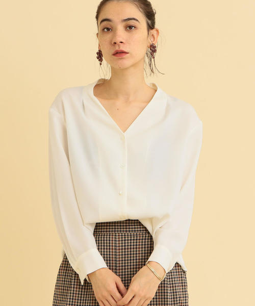 BEAUTY&YOUTH UNITED ARROWS（ビューティーアンドユースユナイテッドアローズ）の「BY パウダータッチサテンスキッパーボタンシャツ о（シャツ/ブラウス・レディース・ブラウン/ベージュ/オフホワイト/オレンジ系その他/その他1・FREE）」の18枚目の写真