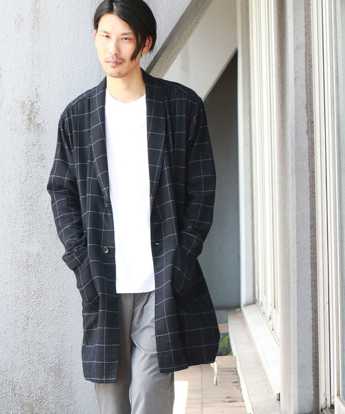 Confirm(コンファーム)の「Confirm / コンファーム ネルショールガウン(シャツ/ブラウス・メンズ・ネイビー/グレー/レッド・M/L)」の3枚目の写真