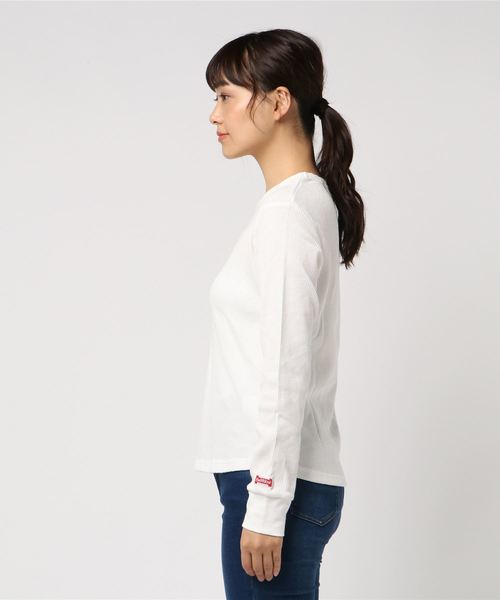 flower(フラワー)の「ヘルスニット1Pワッフルクルー2018AW(Tシャツ/カットソー・レディース・ホワイト/グレー・FREE)」の3枚目の写真