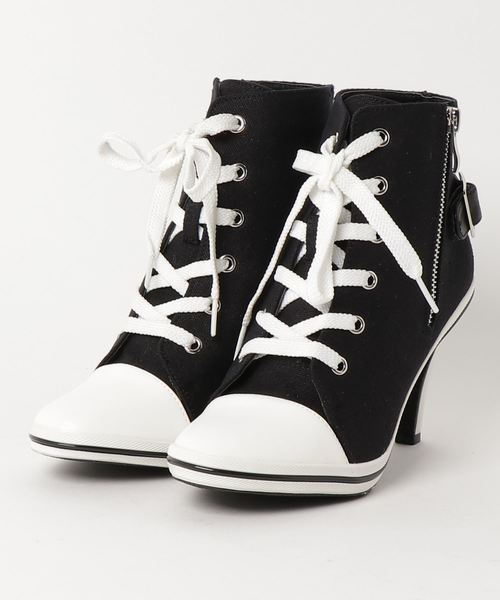 GeeRA(ジーラ)の「ヒールスニーカー(スニーカー・レディース・ホワイト/ブラック/ブラック×ホワイト・SMALL/X-LARGE/MEDIUM/LARGE)」の3枚目の写真