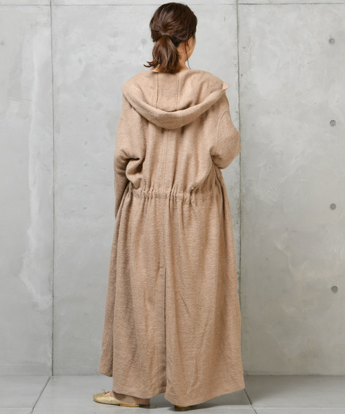♡DouDou  ロングコート　ブークレービッグフーディーコート ¥33,000 DouDou（ドゥドゥ）の「ブークレービッグフーディーコート
