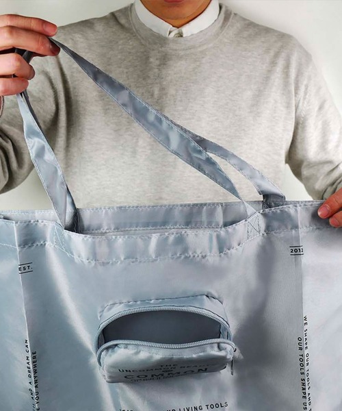 HIGHTIDE（ハイタイド）の「TOOLS to LIVEBY ツールズ トゥ リブバイ エコバッグ マルシェバッグ トートバッグ 折りたたみ（エコバッグ/サブバッグ・レディース・グリーン/グレー/ネイビー・FREE）」の18枚目の写真