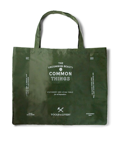 HIGHTIDE（ハイタイド）の「TOOLS to LIVEBY ツールズ トゥ リブバイ エコバッグ マルシェバッグ トートバッグ 折りたたみ（エコバッグ/サブバッグ・レディース・グリーン/グレー/ネイビー・FREE）」の13枚目の写真