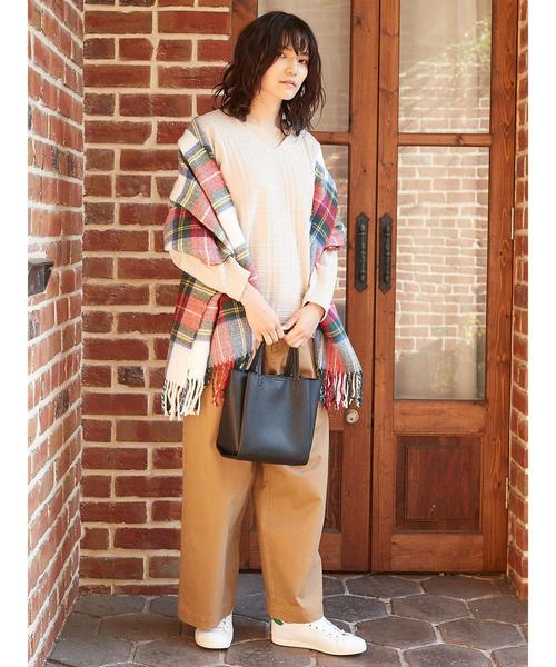 AMERICAN HOLIC（アメリカンホリック）の「・ツイル起毛ワイドパンツ（その他パンツ・レディース・ベージュ/ネイビー/キャメル/ドット/ベージュ系その他4/グリーン系その他5・M/L）」の13枚目の写真