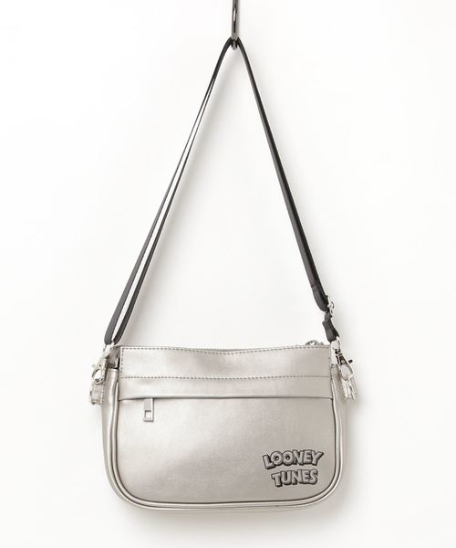 Cheek（チーク）の「Looney Tunes Tweetyサコッシュ（ショルダーバッグ・レディース・ブラック/シルバー/マスタード・MEDIUM）」の5枚目の写真