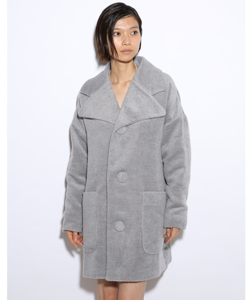 i（アイ）の「BIGテーラードJK（テーラードジャケット・レディース・グレー/ブラック/ホワイト・ﾌﾘ-）」の3枚目の写真