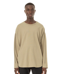 Easy Fit Reflector Line Print L/S Tee / イージーフィットリフレクターラインプリント入り長袖Tシャツ - アメリカコットン