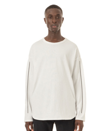 Easy Fit Reflector Line Print L/S Tee / イージーフィットリフレクターラインプリント入り長袖Tシャツ - アメリカコットン