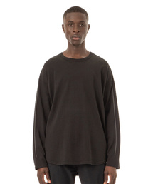 Easy Fit Reflector Line Print L/S Tee / イージーフィットリフレクターラインプリント入り長袖Tシャツ - アメリカコットン