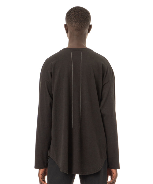 Easy Fit Reflector Line Print L/S Tee / イージーフィットリフレクターラインプリント入り長袖Ｔシャツ - アメリカコットン