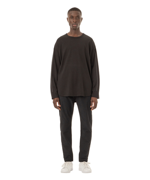 Easy Fit Reflector Line Print L/S Tee / イージーフィットリフレクターラインプリント入り長袖Ｔシャツ - アメリカコットン