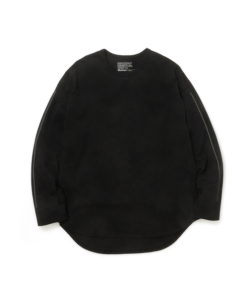 Easy Fit Reflector Line Print L/S Tee / イージーフィットリフレクターラインプリント入り長袖Ｔシャツ - アメリカコットン