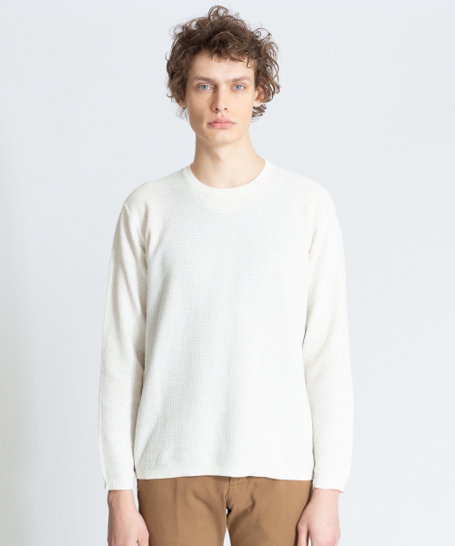 ABAHOUSE(アバハウス)の「【Recency of Mine】LINEN TOPハニカムクルーニット(ニット/セーター・メンズ・ネイビー/ブラウン/イエロー/アイボリー・44/46/48)」の21枚目の写真