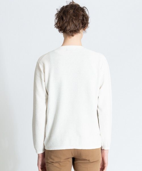 ABAHOUSE(アバハウス)の「【Recency of Mine】LINEN TOPハニカムクルーニット(ニット/セーター・メンズ・ネイビー/ブラウン/イエロー/アイボリー・44/46/48)」の19枚目の写真