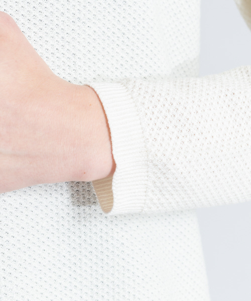 ABAHOUSE(アバハウス)の「【Recency of Mine】LINEN TOPハニカムクルーニット(ニット/セーター・メンズ・ネイビー/ブラウン/イエロー/アイボリー・44/46/48)」の16枚目の写真