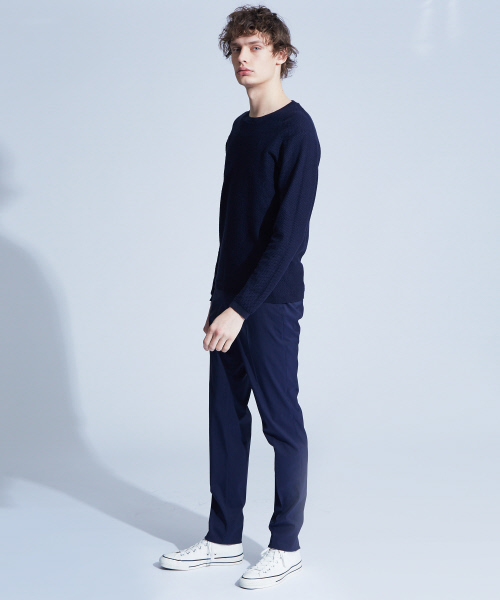 ABAHOUSE(アバハウス)の「【Recency of Mine】LINEN TOPハニカムクルーニット(ニット/セーター・メンズ・ネイビー/ブラウン/イエロー/アイボリー・44/46/48)」の11枚目の写真