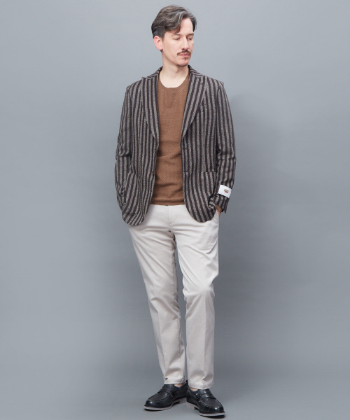 ABAHOUSE(アバハウス)の「【Recency of Mine】LINEN TOPハニカムクルーニット(ニット/セーター・メンズ・ネイビー/ブラウン/イエロー/アイボリー・44/46/48)」の5枚目の写真