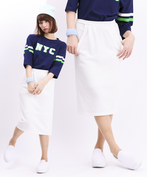 WEGO（ウィゴー）の「WEGO/スウェットペンシルスカート（スカート・レディース・オフホワイト/ホワイト系その他/ブラック/杢グレー/ブルー・FREE）」の17枚目の写真