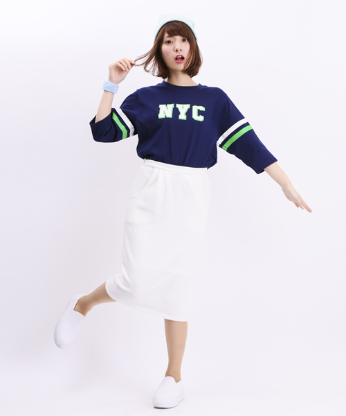 WEGO（ウィゴー）の「WEGO/スウェットペンシルスカート（スカート・レディース・オフホワイト/ホワイト系その他/ブラック/杢グレー/ブルー・FREE）」の19枚目の写真