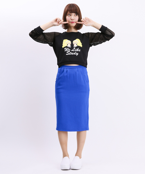 WEGO（ウィゴー）の「WEGO/スウェットペンシルスカート（スカート・レディース・オフホワイト/ホワイト系その他/ブラック/杢グレー/ブルー・FREE）」の21枚目の写真