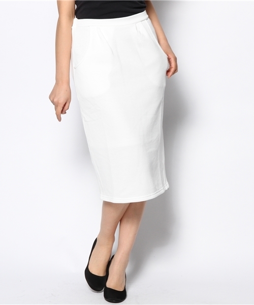 WEGO（ウィゴー）の「WEGO/スウェットペンシルスカート（スカート・レディース・オフホワイト/ホワイト系その他/ブラック/杢グレー/ブルー・FREE）」の12枚目の写真