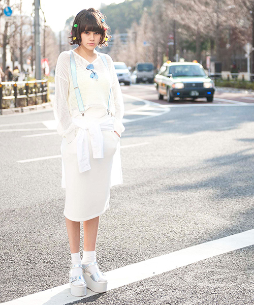 WEGO（ウィゴー）の「WEGO/スウェットペンシルスカート（スカート・レディース・オフホワイト/ホワイト系その他/ブラック/杢グレー/ブルー・FREE）」の14枚目の写真