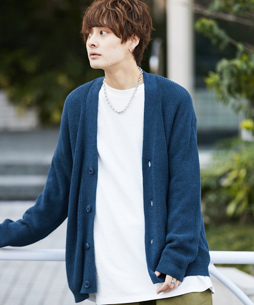kutir（クティール）の「【ウルトラルーズシルエット】アゼアミカーディガン（カーディガン/ボレロ・メンズ・ネイビー/ベージュ/ブラック・MEDIUM/LARGE）」の3枚目の写真