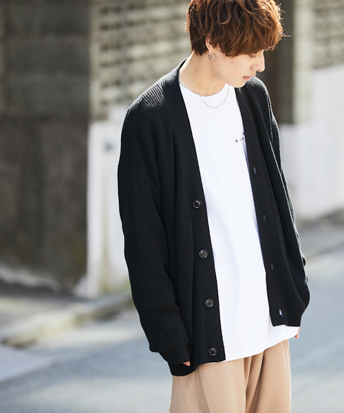 kutir（クティール）の「【ウルトラルーズシルエット】アゼアミカーディガン（カーディガン/ボレロ・メンズ・ネイビー/ベージュ/ブラック・MEDIUM/LARGE）」の10枚目の写真