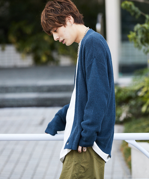 kutir（クティール）の「【ウルトラルーズシルエット】アゼアミカーディガン（カーディガン/ボレロ・メンズ・ネイビー/ベージュ/ブラック・MEDIUM/LARGE）」の20枚目の写真